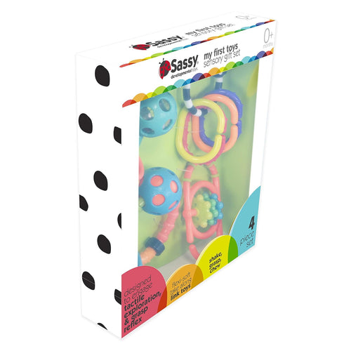 Sassy My First Toys Sensory Toy Gift Set for Ages 0+ Months...